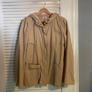 Tulle Tan Canvas Hooded Jacket